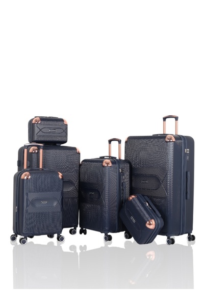 AVIATOR طقم حقائب سفر دبش فاخر: خيار مثالي للعرائس والمسافرين المتميزين مكون من 6 قطع ويشمل حقيبتين يد