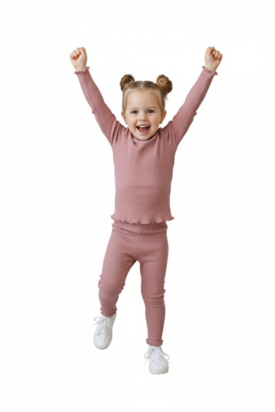 ERDEM KIDS Kız Çocuk Okul Casual-Günlük Kaşkorse Rahat Kalıp Full Esnek Giy-Ç...