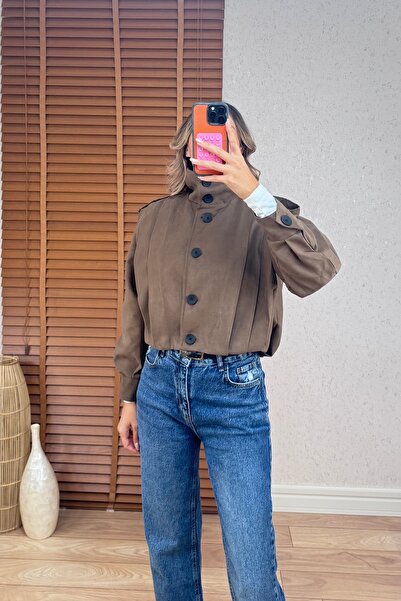 Mucios Belushe Dik Yaka Apoletli Ceket