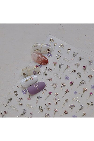 Arabest ملصقات تزيين الأظافر على شكل زهور، لوازم تزيين الأظافر، ملصقات زهور ل...