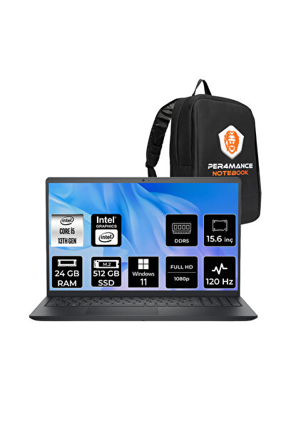 Dell Pro 15 Essential i5-1334U 24GB 512GB SSD 15.6'' FHD W11H Taşınabilir Bil...