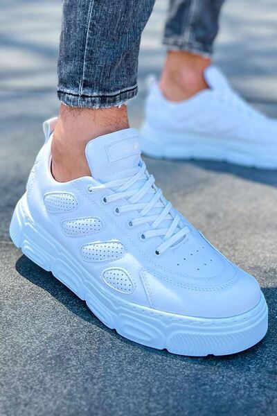 Fiore Ayakkabı MN105 - حذاء كرونوس CBT للرجال باللون الأبيض