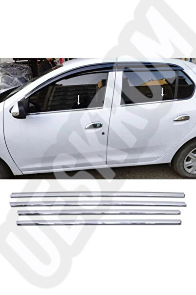 ueskrom Renault Clio Symbol Sedan Krom Cam Çıtası Paslanmaz Çelik 4 Parça 201...