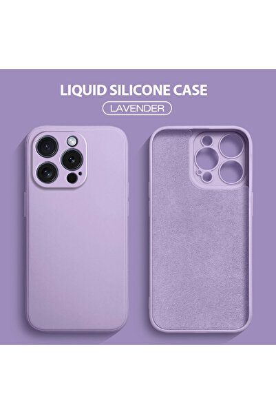 Hontinga غطاء هاتف سيليكون متوافق مع آيفون 15 برو مع بطانة مخملية داخلية وحما...