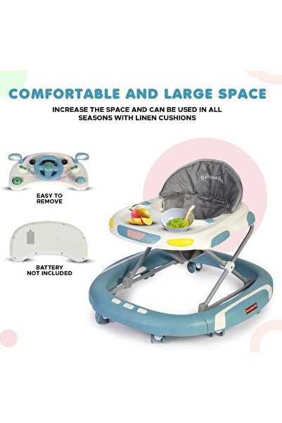 My modern game مشاية أطفال وهزازة- ووكر أطفال 2 في 1-أوضاع التأرجح، قابلة للط...