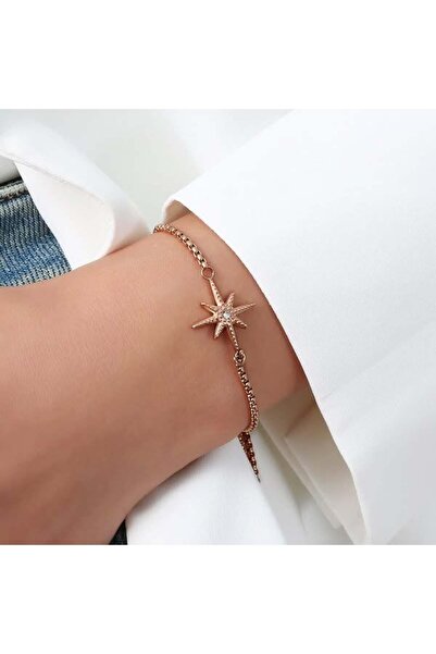 La Notaru, Brățară „Steaua Luminii” – Rose-Gold, oțel inoxidabil PVD | C037