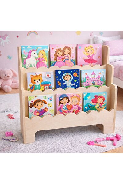 metserdeko Ahşap Çocuk kitaplık