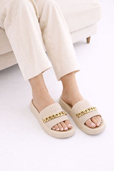 Babetty Γυναικείες παντόφλες με αλυσίδα, κομψές, άνετες, καθημερινές, εύκαμπτες, ανατομική δομή, χρήσιμες