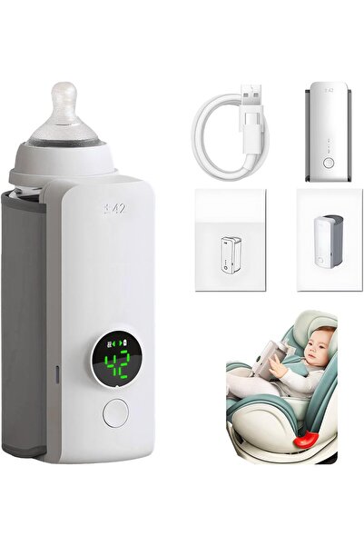 Generic سخان زجاجات الرضاعة سريع التسخين وسهل السفر مع 6 سرعات للتحكم في درجة الحرارة