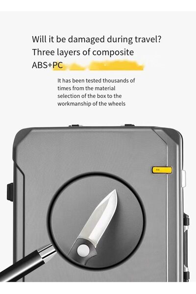 Generic طقم حقائب سفر سويس كيس الصلبة، مقاس 20 و24 بوصة، فضي اللون، بعجلات دو...