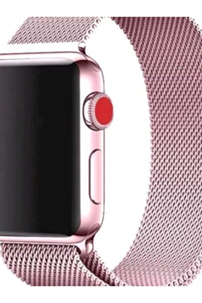 OEM Magnetic Milanese Stainless Steel Strap for Apple Watch 42 44 45 49 mm Pink