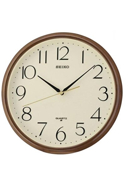 Seiko Qxa695B Brown Color Plastic Case Quartz Movement Wall Clock