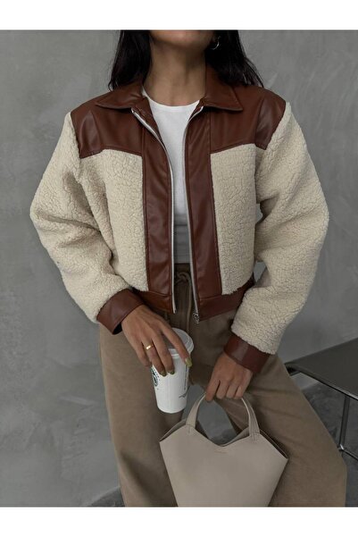 elbisereyonda Geacă Grasso Teddy din piele amestecată