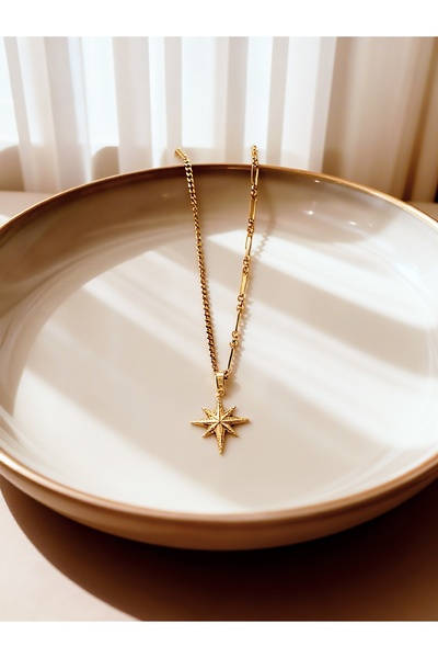 Şöhret takı&aksesuar Kuzey yıldızı tasarım zinciri paslanmaz Çelik