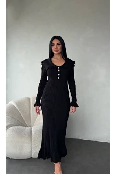 DAMGA Collection Women's Clothing Black Knitwear Boydan Dress