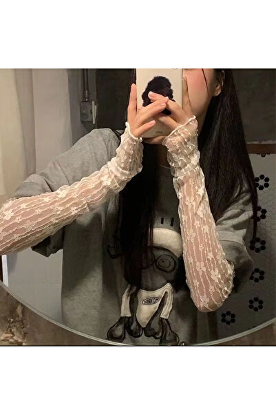 COZY CORNER Kadın Yazlık Dantel Eldiven- Kolluk – Güneş Koruma, Bisiklet & Açık Hava Aktiviteleri