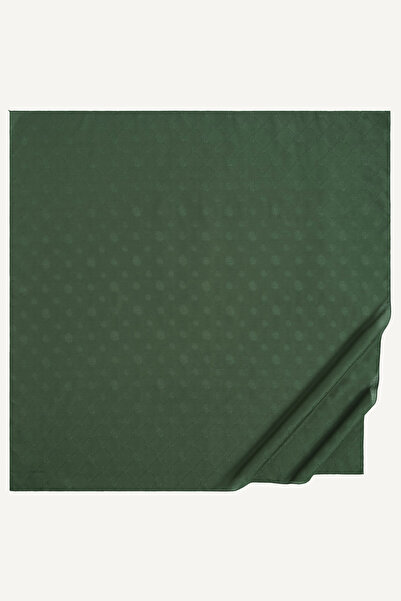 SilkTouch Khaki Monogram Pattern Coral Scarf