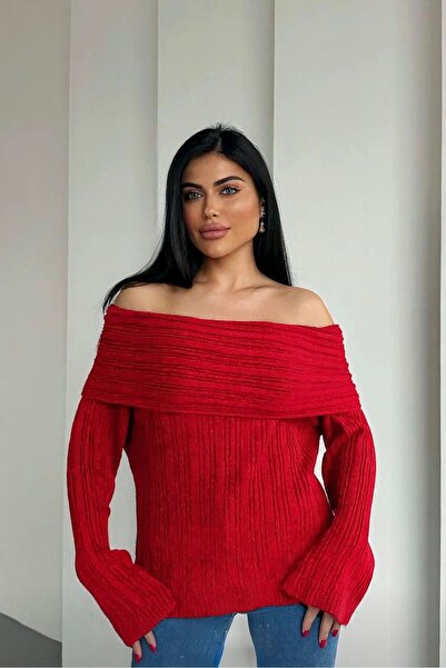 Joystyle Knitted madonna collar sweater