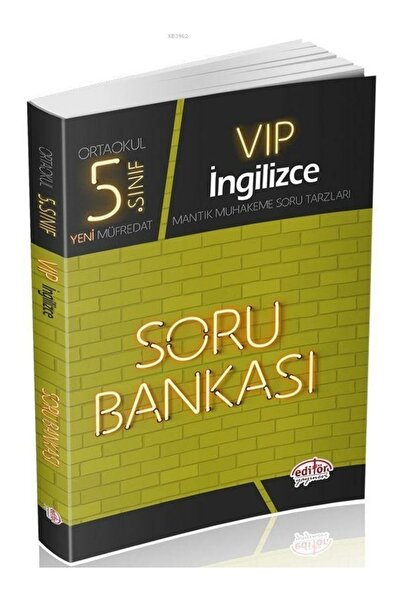 Editör Yayınevi Editör Yayınları 5. Sınıf Vip İngilizce Soru Bankası Editör