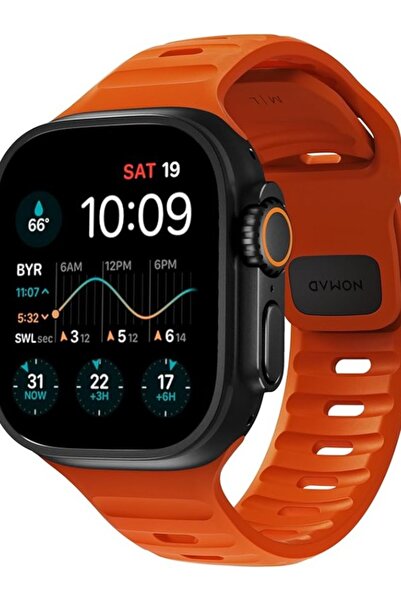 OEM Orange Silicone Sport Band for Apple Watch Ultra/Series 1–9, SE, Waterproof