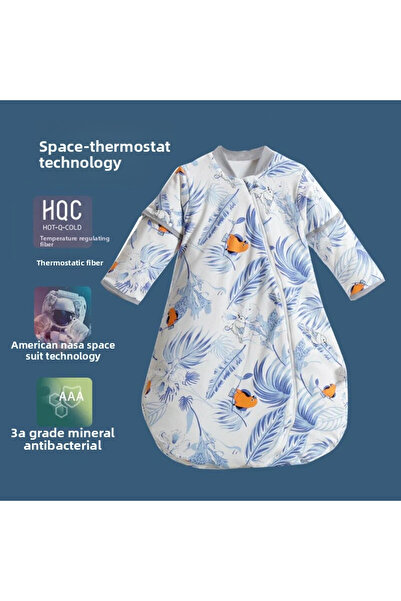 Ominii كيس نوم للأطفال من القطن الخالص، مناسب لفصلي الخريف والشتاء، على شكل ح...