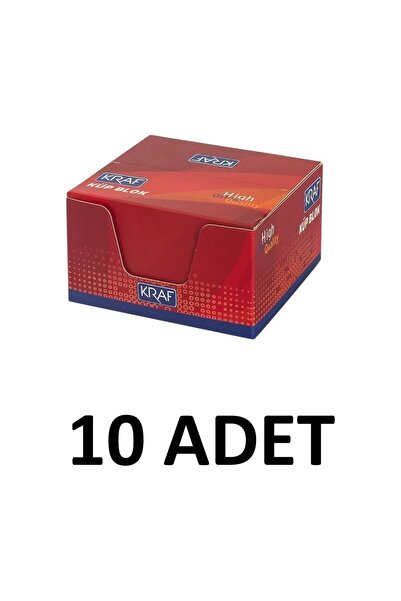 KRAF 10 paketa kockica belih 8x8 cm 115g