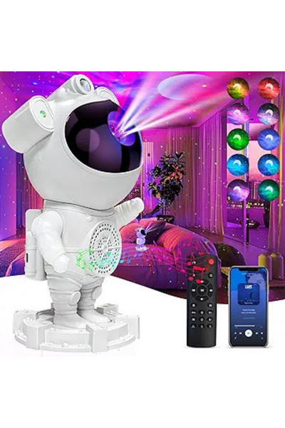 Teknoland Park Astronot Projektör Bluetooth Bağlantılı ve Kumandalı Ambians G...