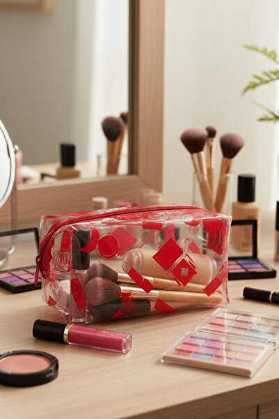 monangel Waterproof Patterned Pvc Makeup and Organizer Travel Bag