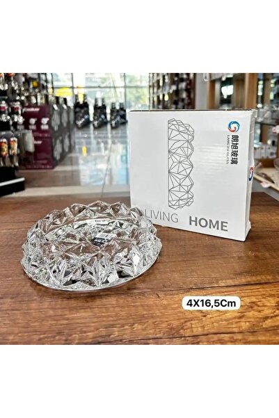 LİVİNG HOME Scrumieră mare din sticlă de cristal 16,5 x 5 cm