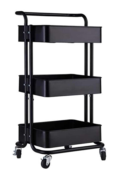 Family Center عربة معدنية مطورة بثلاث طبقات 43.5 × 33 × 82