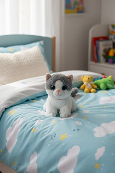 craftivio Miyavlayan Peluş Kedi 25 cm - Yumuşacık Tüylü Sesli Uyku Arkadaşı V...