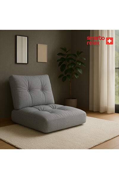 Smarto relax Sırtlıklı Yer Minderi 80×40 cm | Kapitoneli Zemin Oturma Minderi