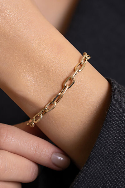 Bayar Gold 14 Ayar Altın İtalyan Kumlu Ataç Bileklik