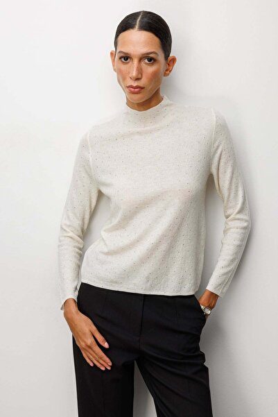 ON ψηλός λαιμός Μπλούζα με λεπτομέρειες από πέτρα