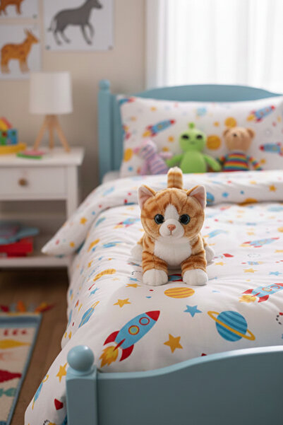 craftivio Miyavlayan Peluş Kedi 25 cm - Yumuşacık Tüylü Sesli Uyku Arkadaşı V...