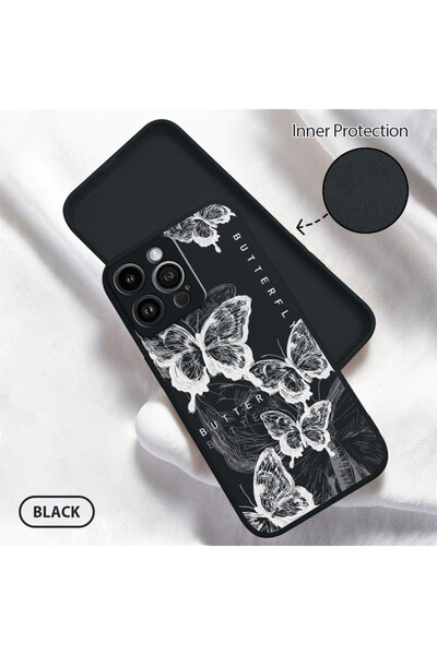 CHICASELUX غطاء هاتف من السيليكون الناعم على شكل فراشة مع حماية للكاميرا مكون...