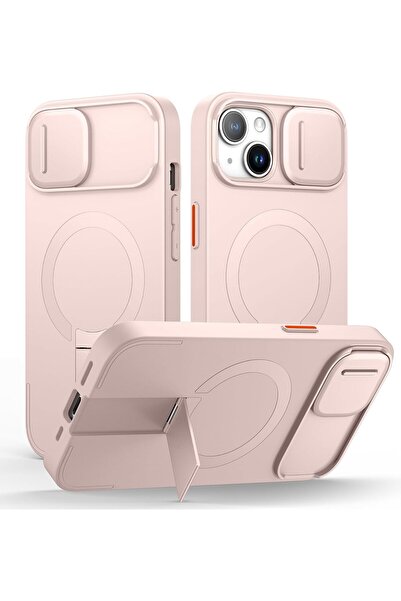 SURITCH جراب مغناطيسي متوافق مع آيفون 13/14، غطاء واقٍ مقاوم للصدمات مع غطاء كاميرا منزلق