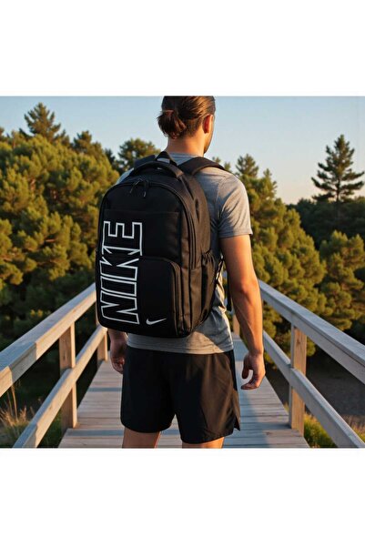 Elegance Unisex Black Sports, School, Casual Backpack