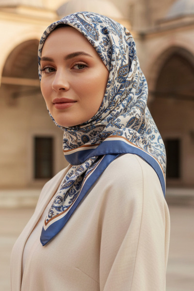 NESSCARF وشاح نسائي طبيعي 95x95 سم