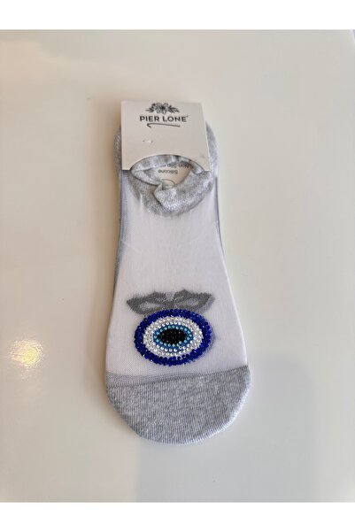 Store Nazar boncuklu taşlı tüllü kokulu çorap