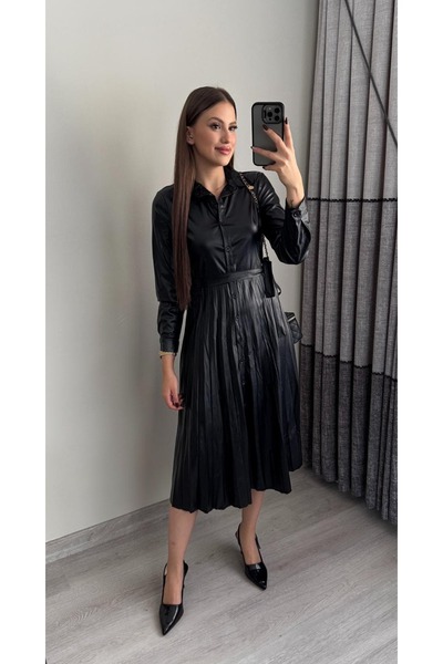 Miasista Midiboy Piliseli Deri Elbise