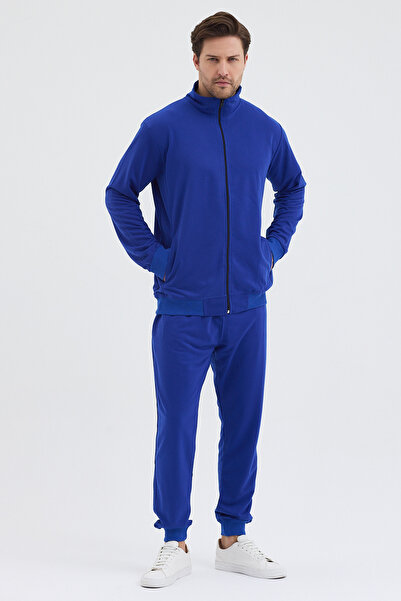 CLIPMAN Men's 2 Thread Regular Fit Judge Collar Tracksuit Set