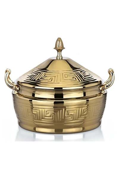 AVCI HOME MAKER قدر هانا الساخن 1500 مل ذهبي اللون - قدر أنيق ومتين للتقديم و...