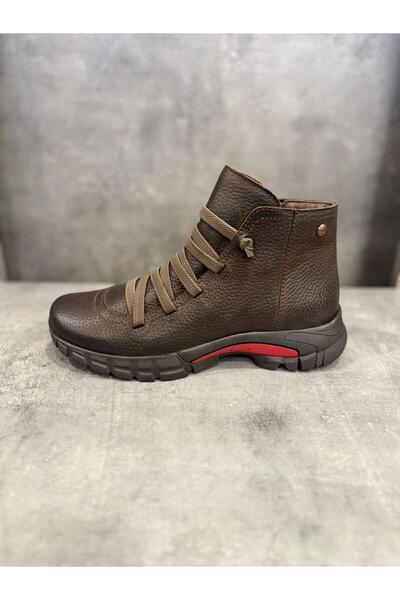 Mammamia Handmade Genuine Leather Rubber Sole Zippered Boots