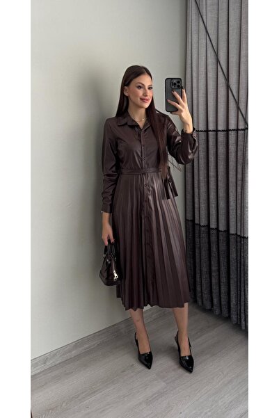 Miasista Midiboy Piliseli Deri Elbise