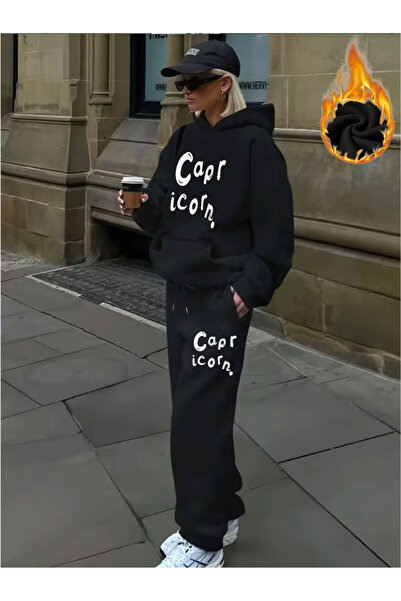 Flaubert -Women's Printed Year Oversized Sweatshirt -Sweatpants 2-Piece Set