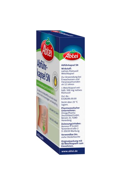 Abtei Bağırsak Çalıştırıcı Kabzlık Giderici, Hint Yağlı Bitkisel Takviye Müshil Kapsül 40 Adet