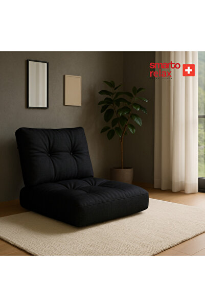 Smarto relax Sırtlıklı Yer Minderi 80×40 cm | Kapitoneli Zemin Oturma Minderi