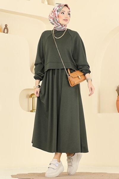 ModaMerve Etekli Modal Spor Takım 2005TPK1167-MS Haki