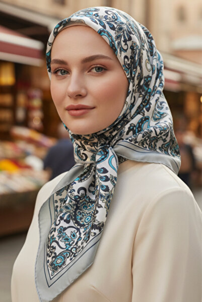 NESSCARF وشاح نسائي 95×95 سم وشاح نسائي طبيعي